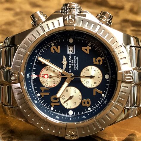 breitling super avenger 48mm blue dial|breitling super avenger night mission.